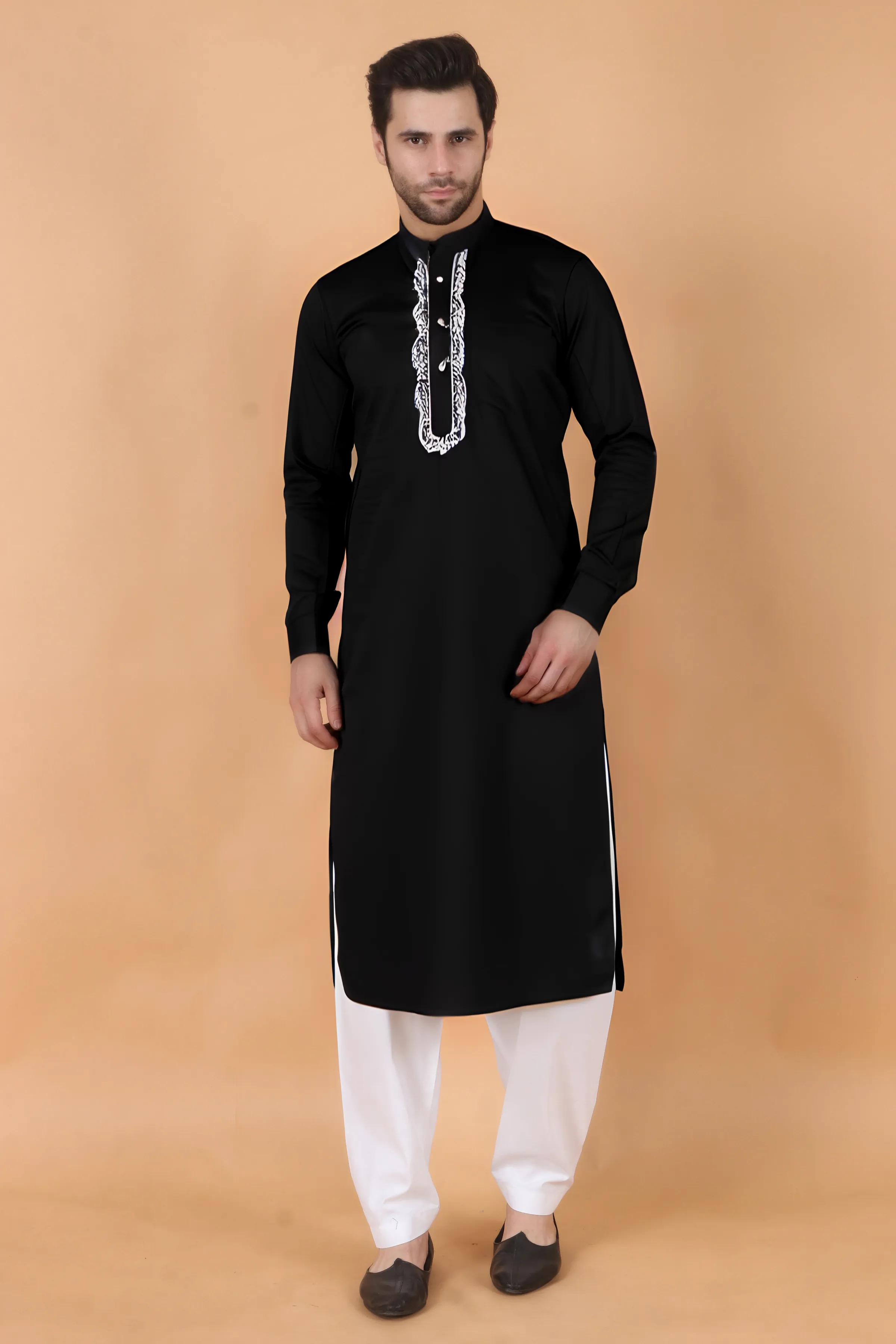 Embroidered Cotton Kurta Pajama