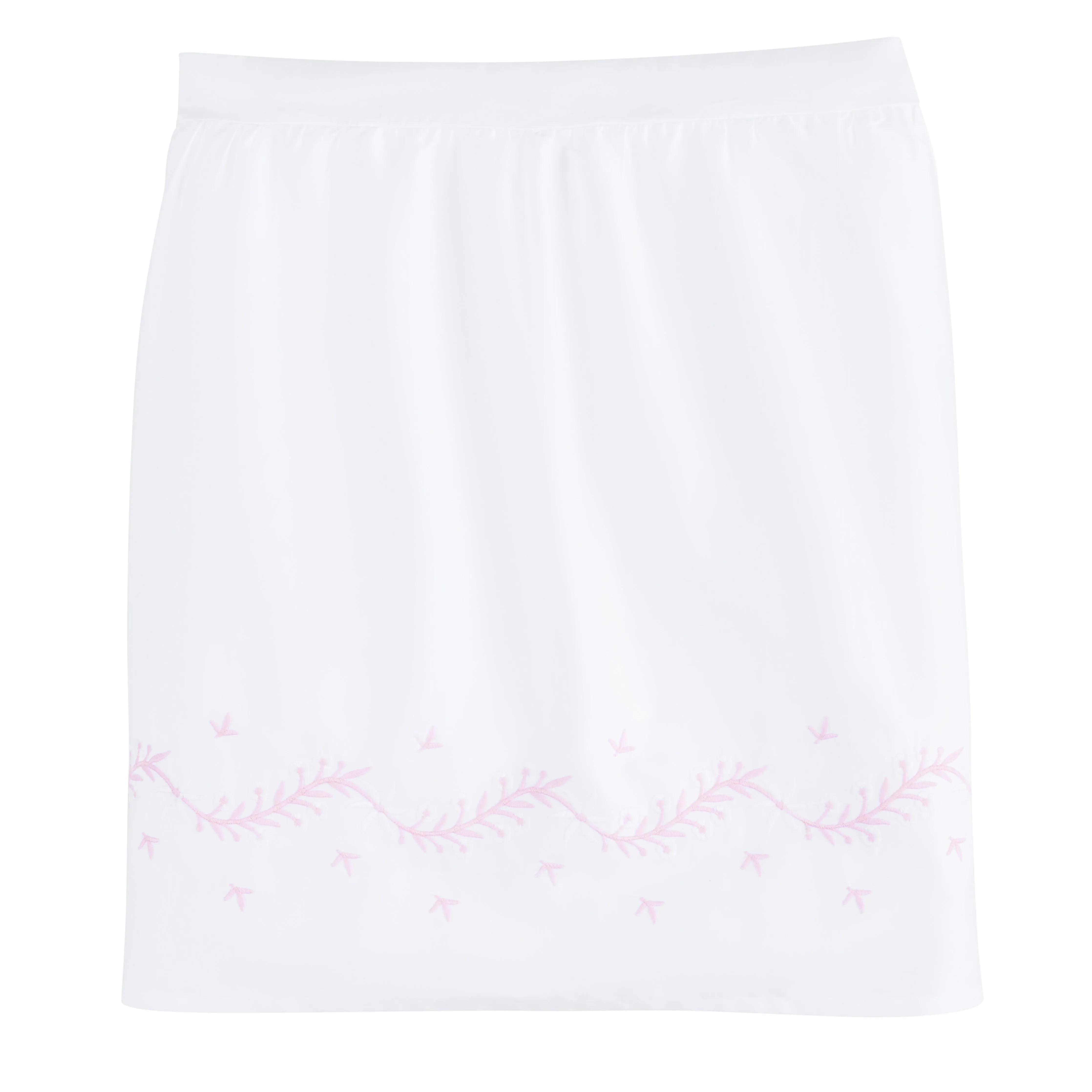 Embroidered Crib Skirt - Blush