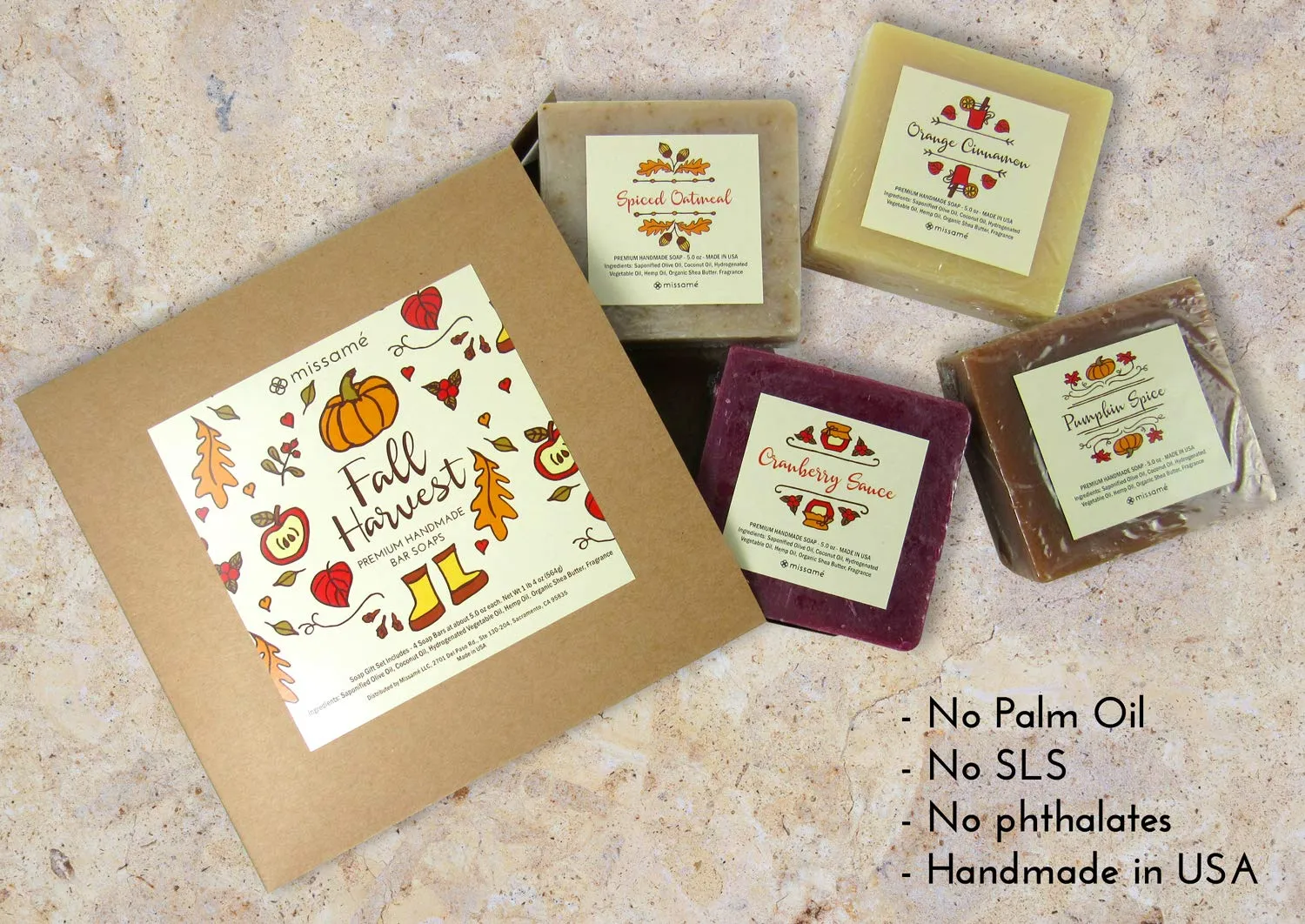 Fall Harvest Scented Handmade Bar Soap Gift Set