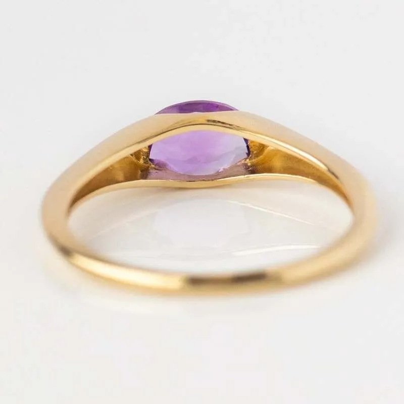 Fashion High-quality Amethyst  Luxury Ring