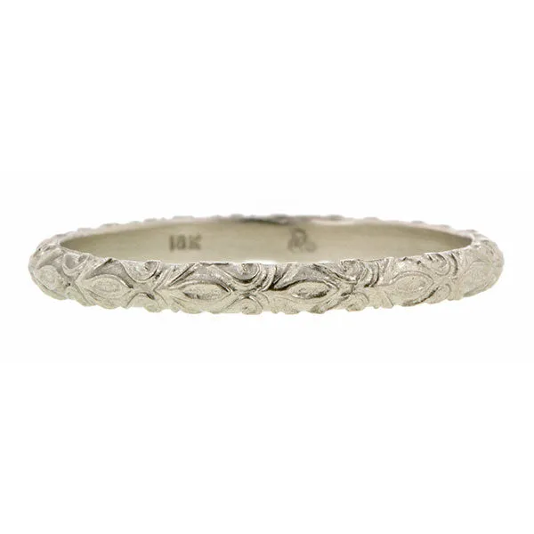 Fleur Patterned Wedding Band Ring- Heirloom by Doyle & Doyle