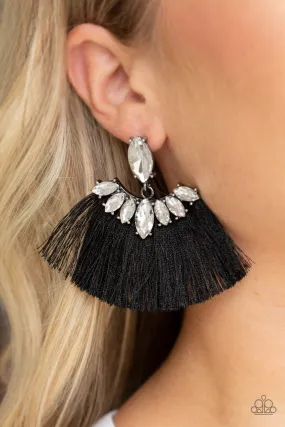 Formal Flair Black Post-Earrings