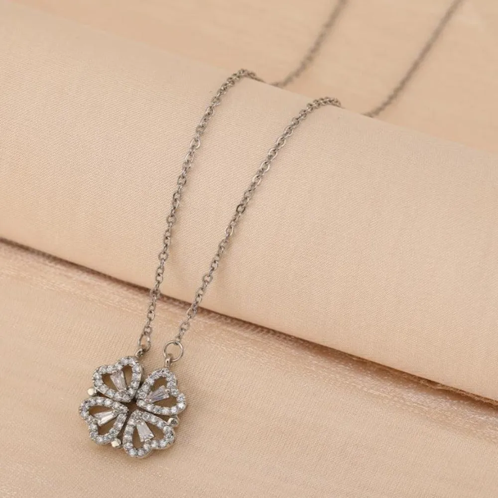 Four Leaf Clover Light Luxury Titanium Steel Necklace