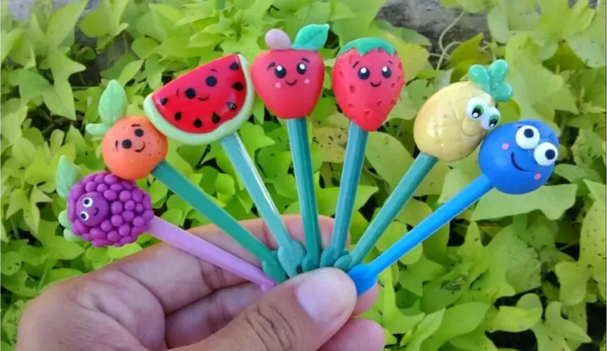 Fruit Handmade Food Picks (7 pieces)