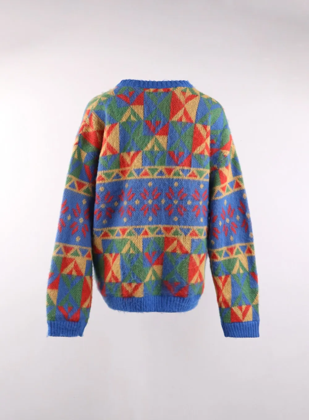 Geometric Patterned Knit Sweater OF405