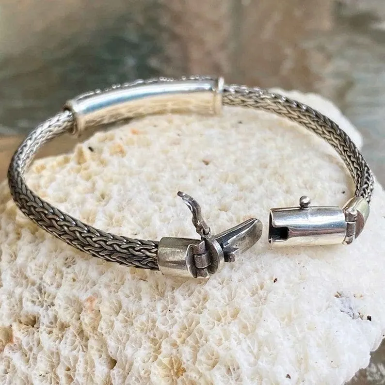 Handmade Bali Bracelet in Sterling Silver