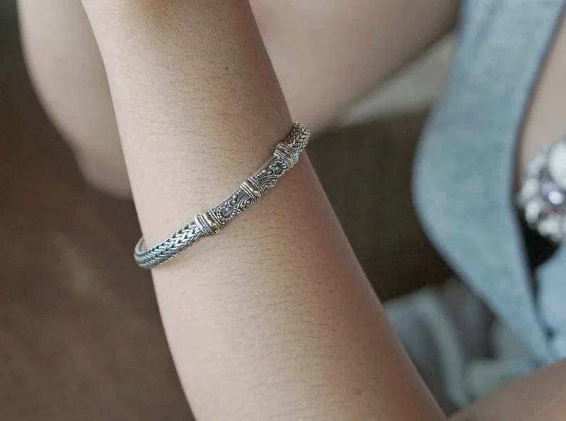 Handmade Bali Bracelet in Sterling Silver