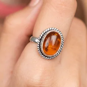 Handmade Baltic Amber Ring