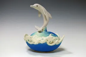 Handmade Ceramic Dolphin Urn