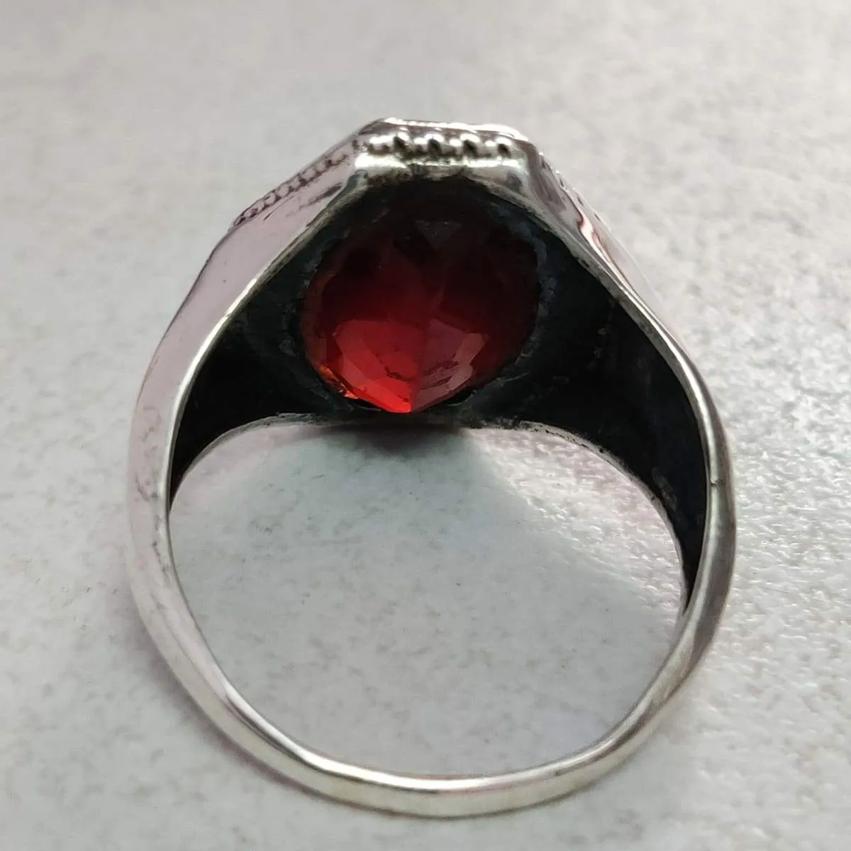 Handmade Hessonite Garnet Ring