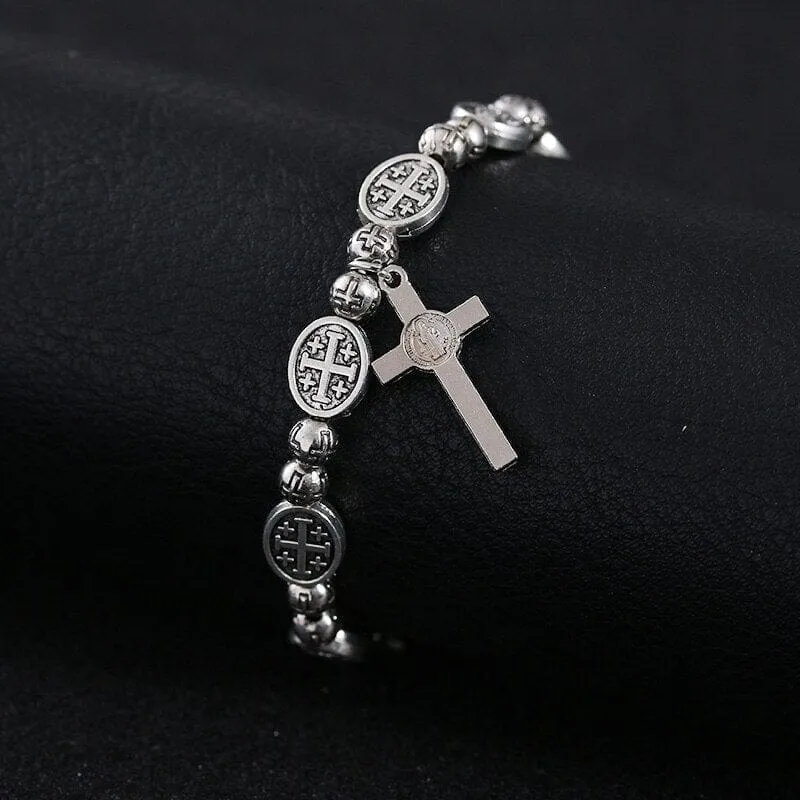 Handmade Rosary WWJD Bracelet