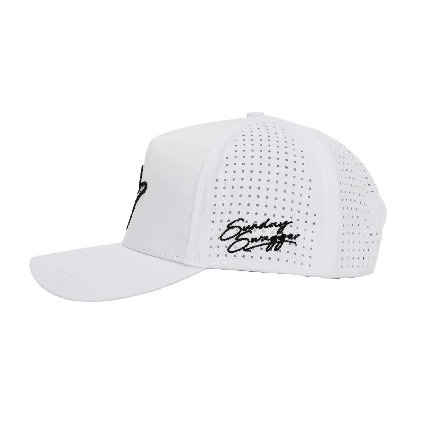 Hang Loose Snapback Hat - White