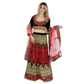 Heavy Embroidered Velvet lehenga