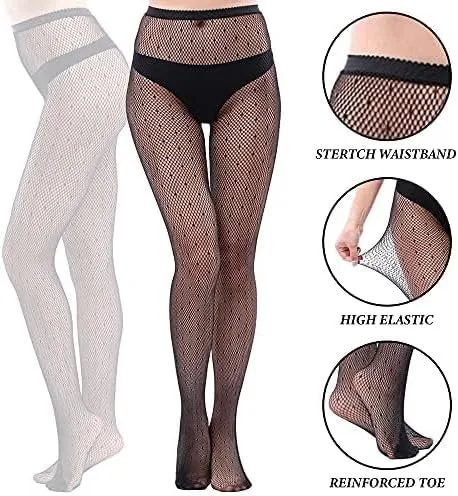 Hollow Sexy Leopard Print Fishnet Patterned Tights Black Tights