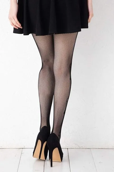 Hollow Sexy Leopard Print Fishnet Patterned Tights Black Tights