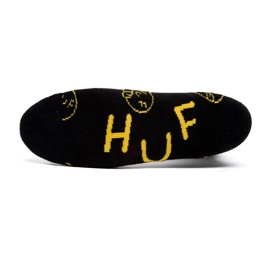 HUF BLAH CREW SOCK-BLACK