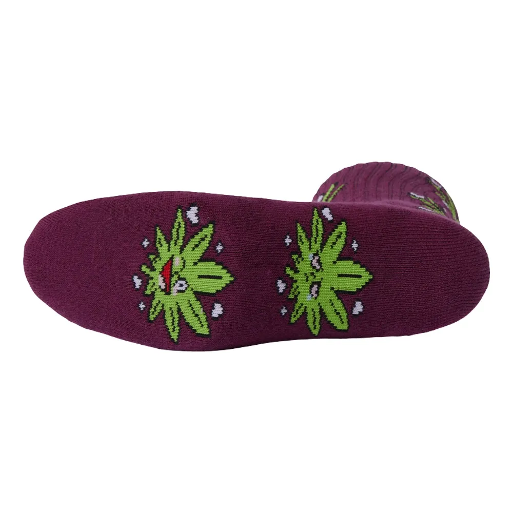 HUF HUF KAWAII GREEN BUDDY SOCK-MAUVE