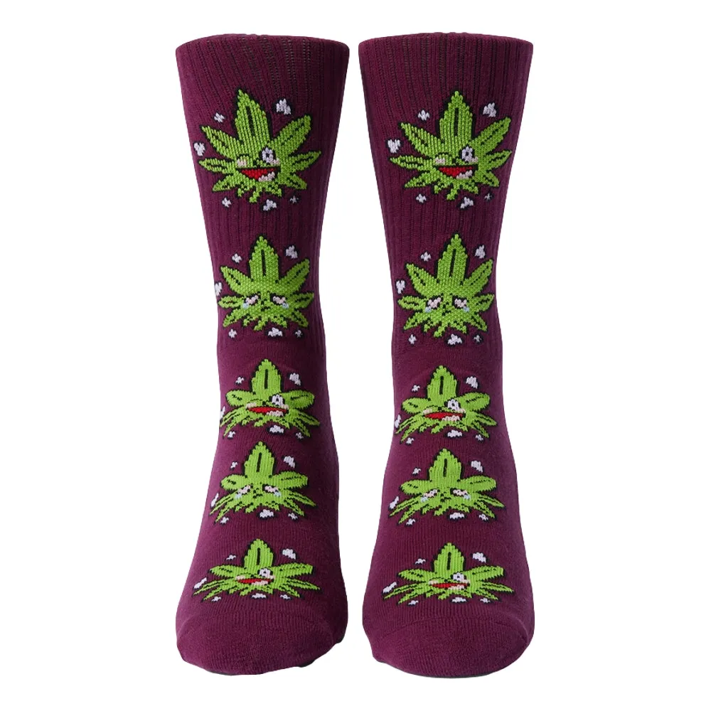 HUF HUF KAWAII GREEN BUDDY SOCK-MAUVE