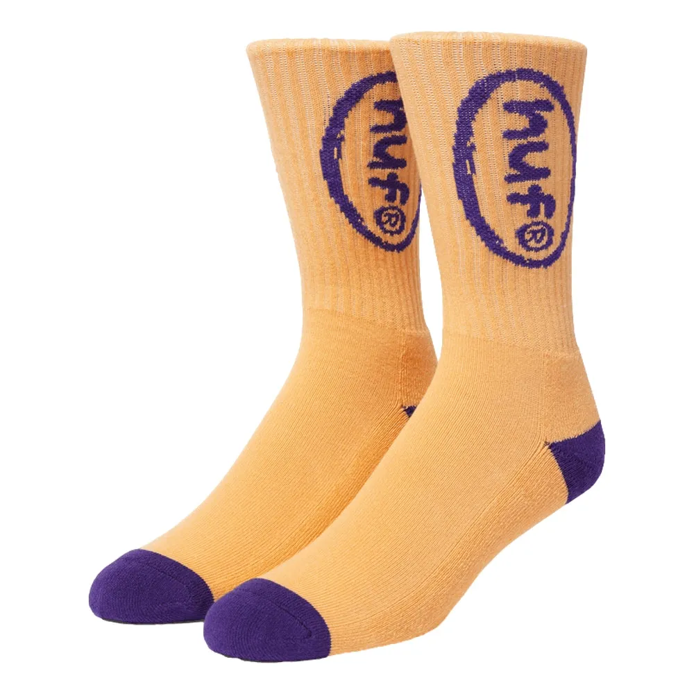 HUF PENCILLED IN CREW SOCK-ORANGE