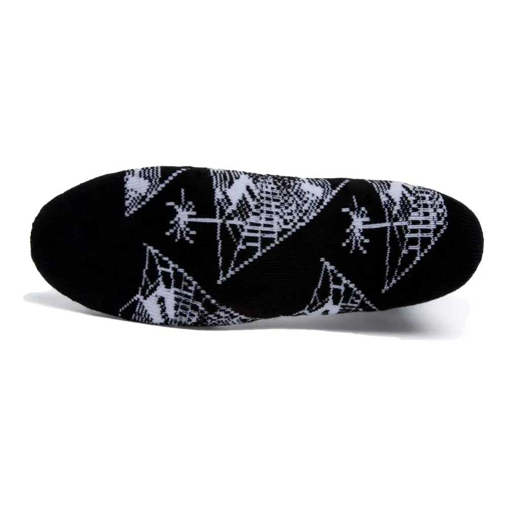 HUF TANGLED WEBS CREW SOCK-BLACK