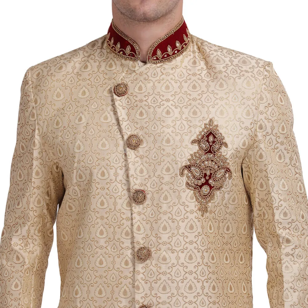 Indo Western Sherwani with elegant embroidery