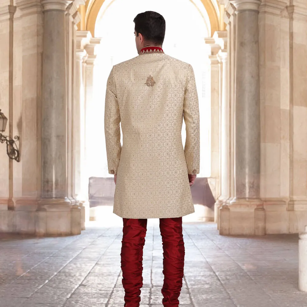 Indo Western Sherwani with elegant embroidery