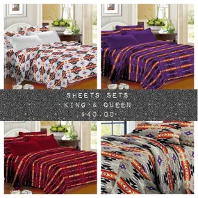 KING   6 piece Western LUXURY SHEET SET