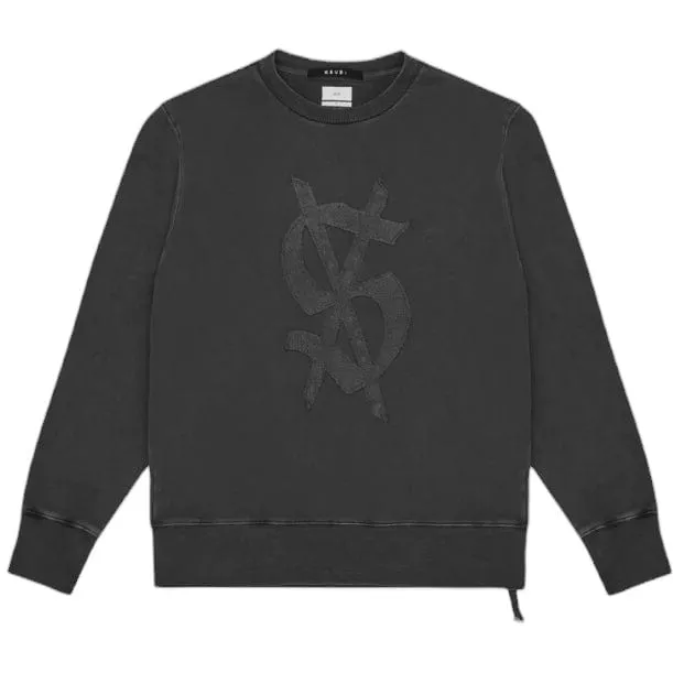 Ksubi Reverso Kash Crew Sweatshirt (Faded Black) MPS24FL005