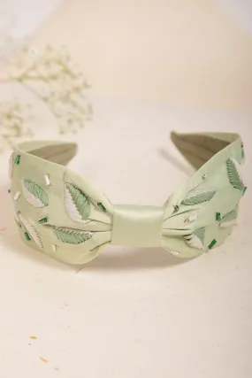 Leafy Embroidered Hairband