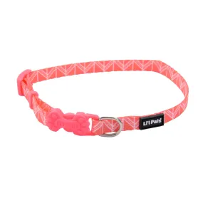 Li'l Pals Adjustable Patterned Dog Collar, Pink Chevron, Petite Small