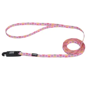 Li'l Pals Patterned Dog Leash with E-Z Snap Pink Daisy