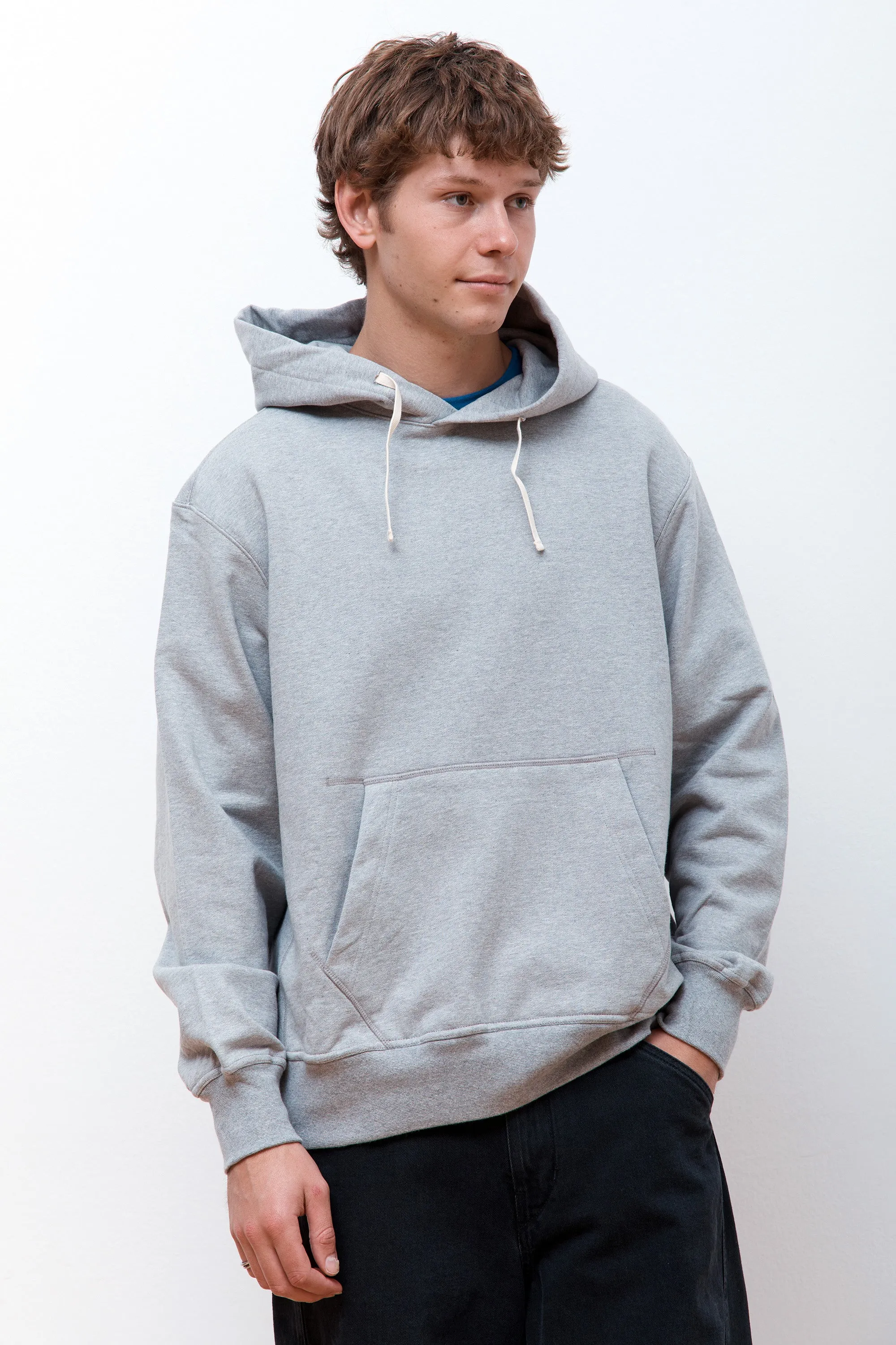 Loose Fit Hoodie Sweat Melange Grey