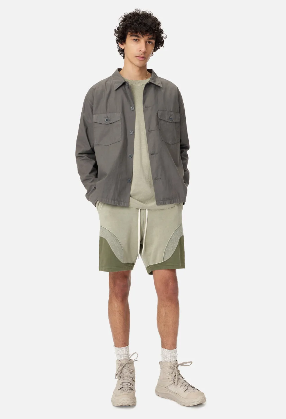 Loose Stitch Shorts / Washed Olive