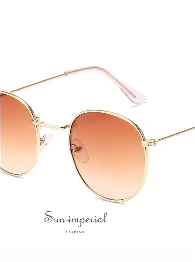 Luxury Mirror Sunglasses Women/men Round Sun Glasses