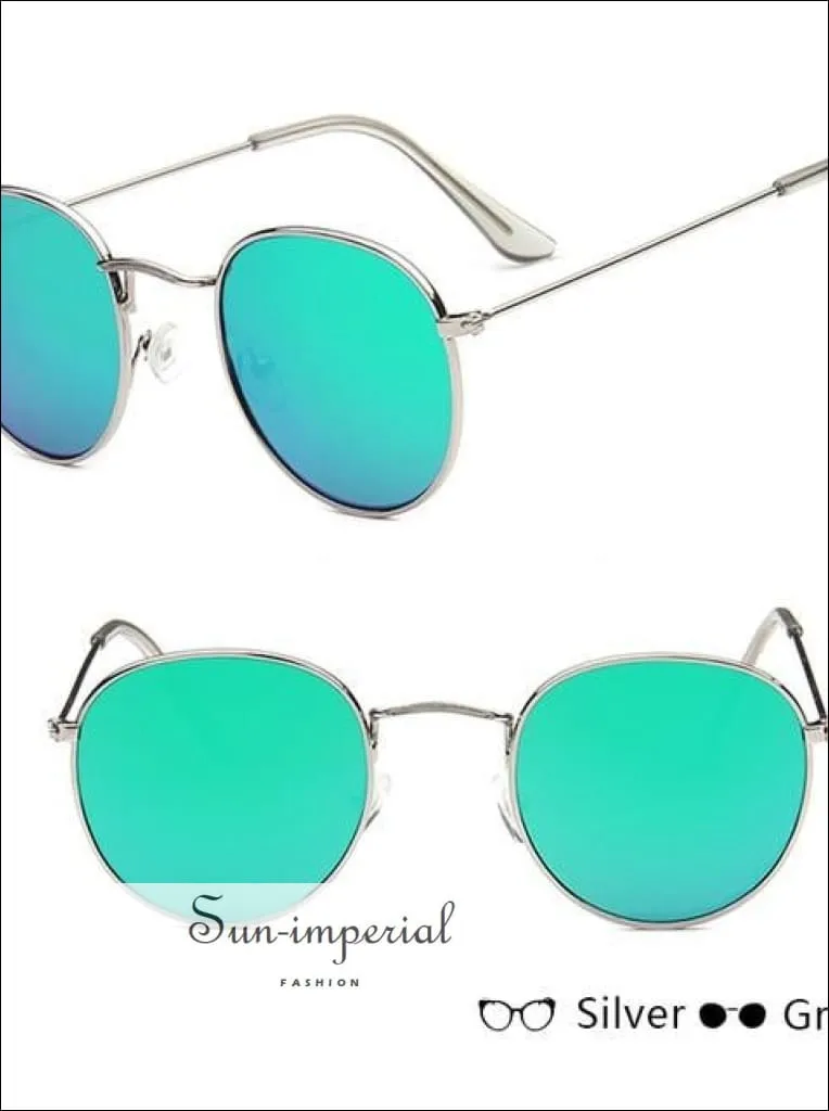 Luxury Mirror Sunglasses Women/men Round Sun Glasses