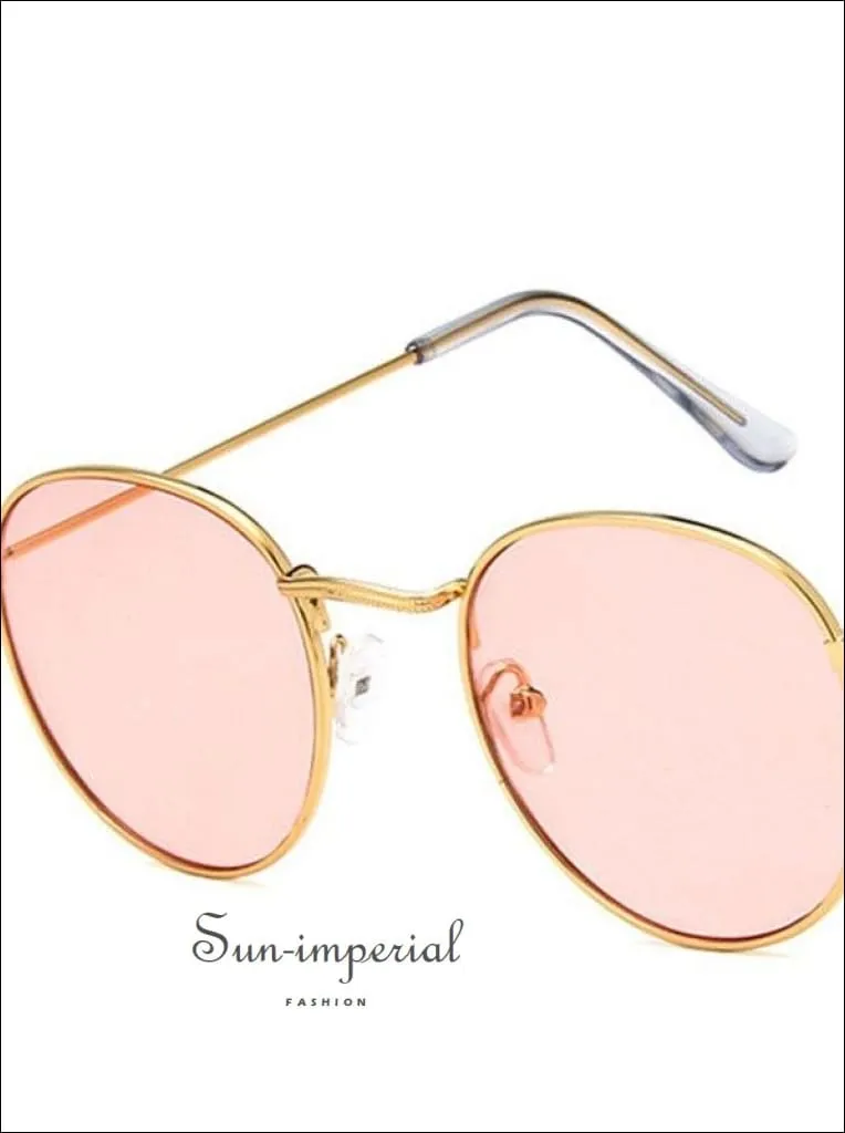 Luxury Mirror Sunglasses Women/men Round Sun Glasses