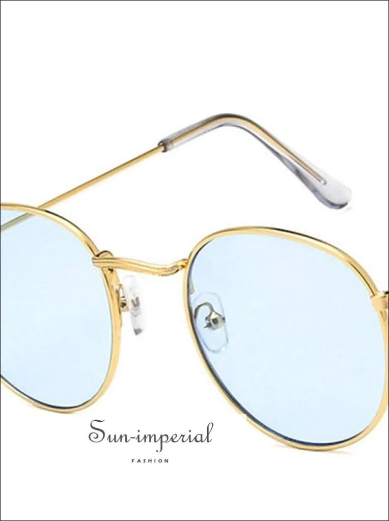 Luxury Mirror Sunglasses Women/men Round Sun Glasses