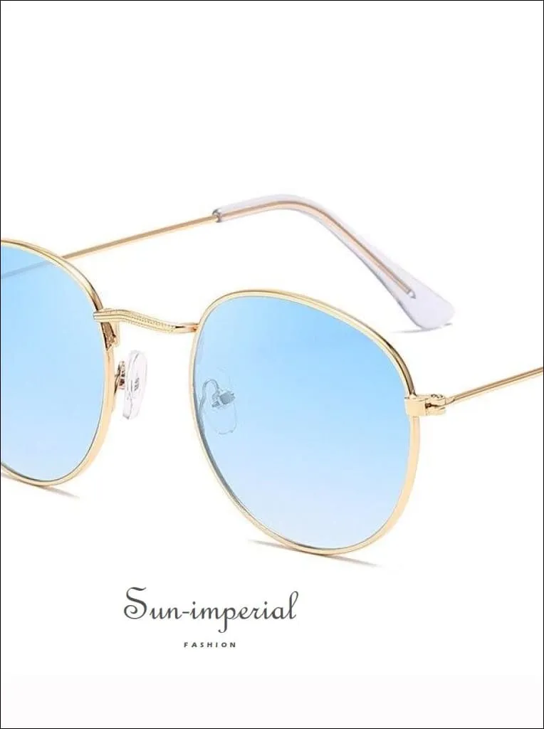 Luxury Mirror Sunglasses Women/men Round Sun Glasses