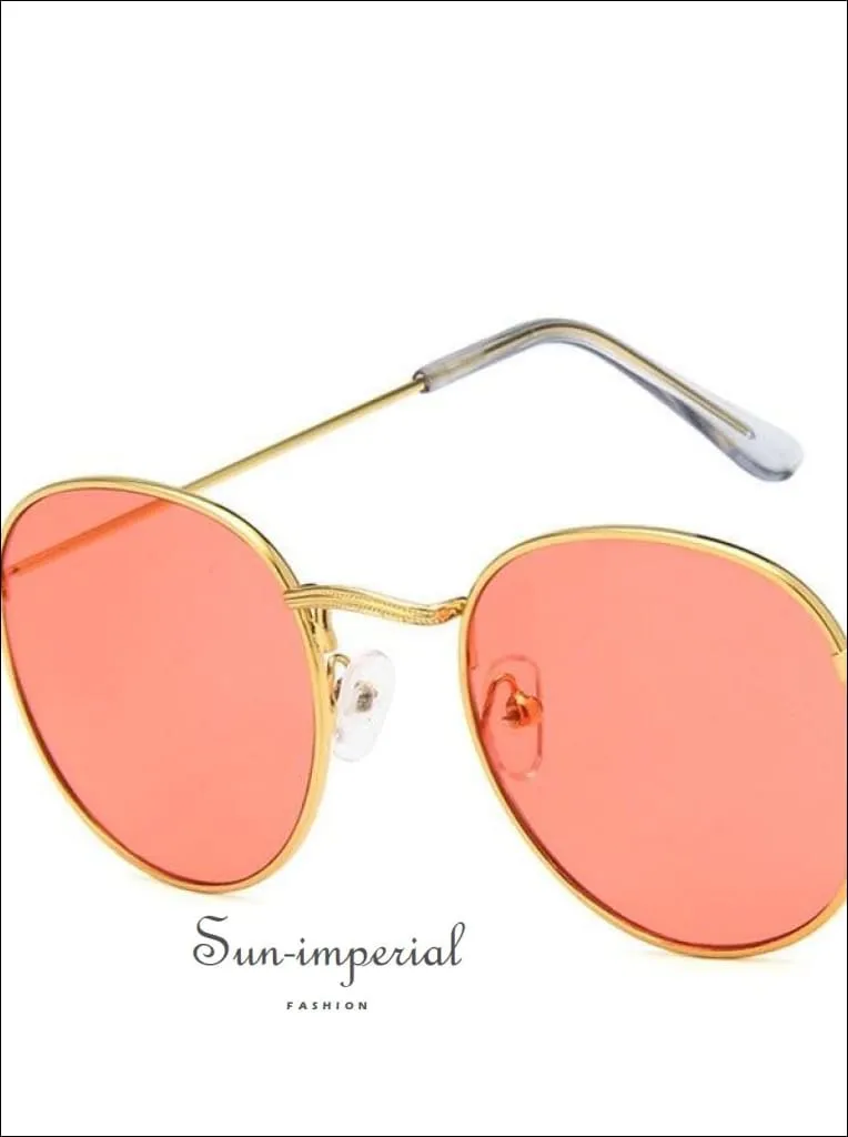 Luxury Mirror Sunglasses Women/men Round Sun Glasses