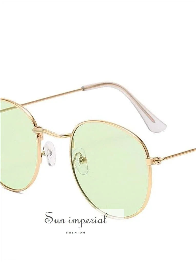 Luxury Mirror Sunglasses Women/men Round Sun Glasses