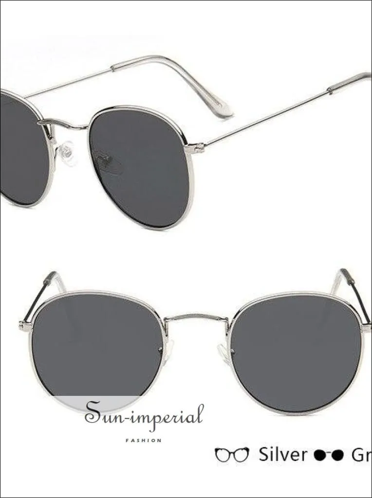 Luxury Mirror Sunglasses Women/men Round Sun Glasses