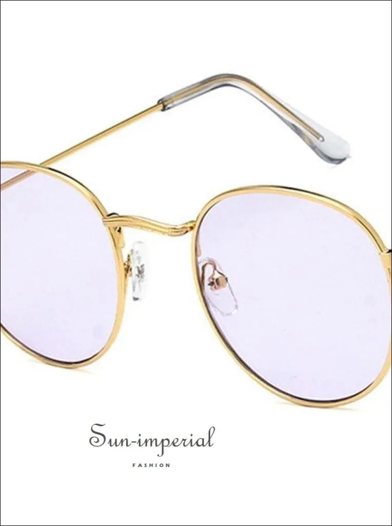 Luxury Mirror Sunglasses Women/men Round Sun Glasses