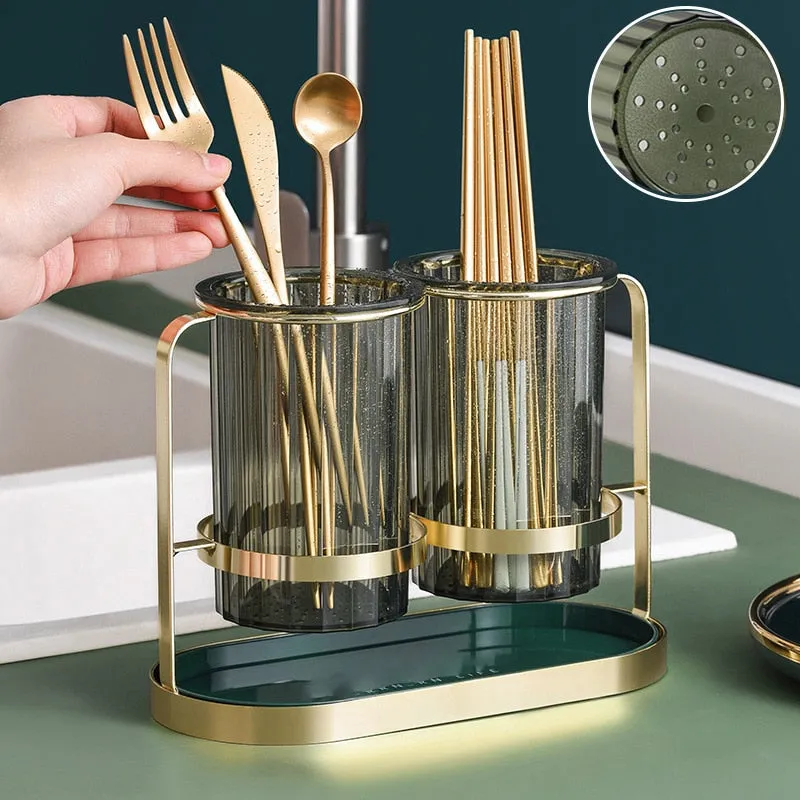 Luxury Spoon Fork Chopsticks Storage Holder