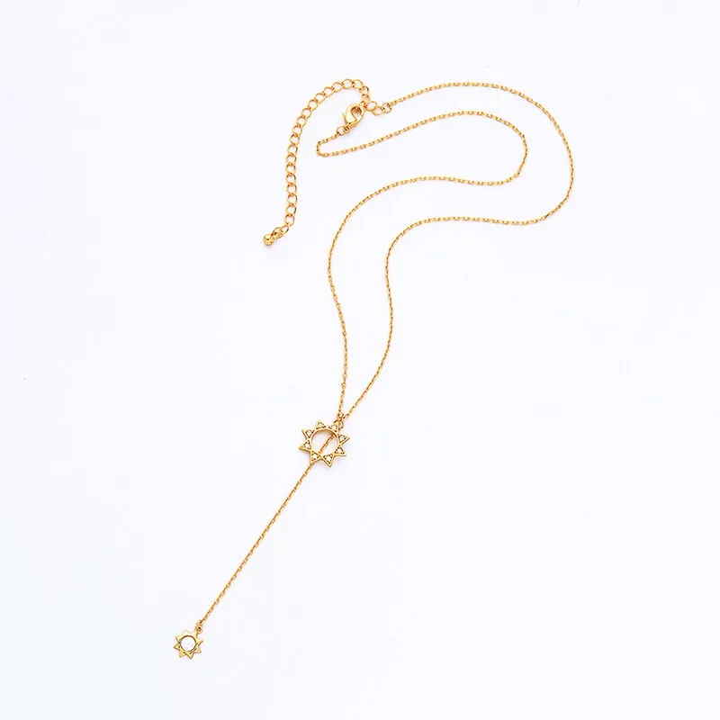 Luxury Sun Pendant Long Layer Chain Necklace