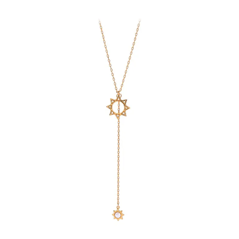 Luxury Sun Pendant Long Layer Chain Necklace