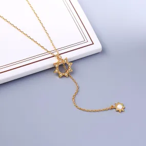 Luxury Sun Pendant Long Layer Chain Necklace