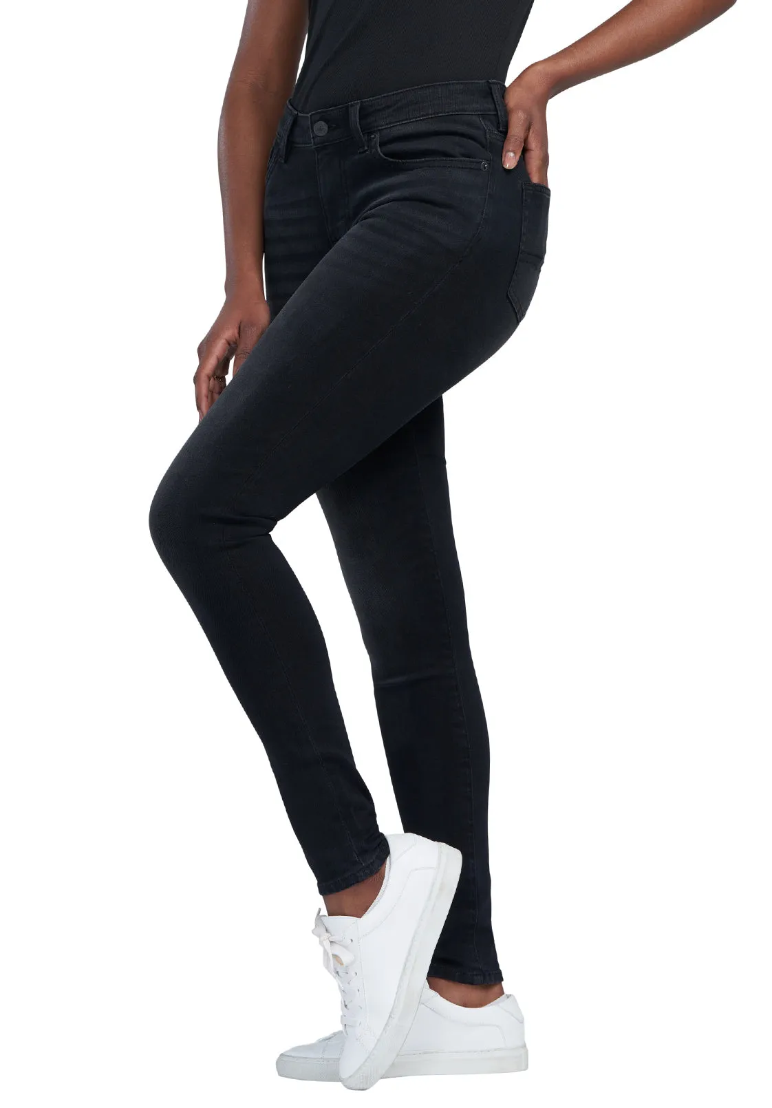 Mid Rise Skinny Alexa Women's Jeans in Faded Black- BL15843