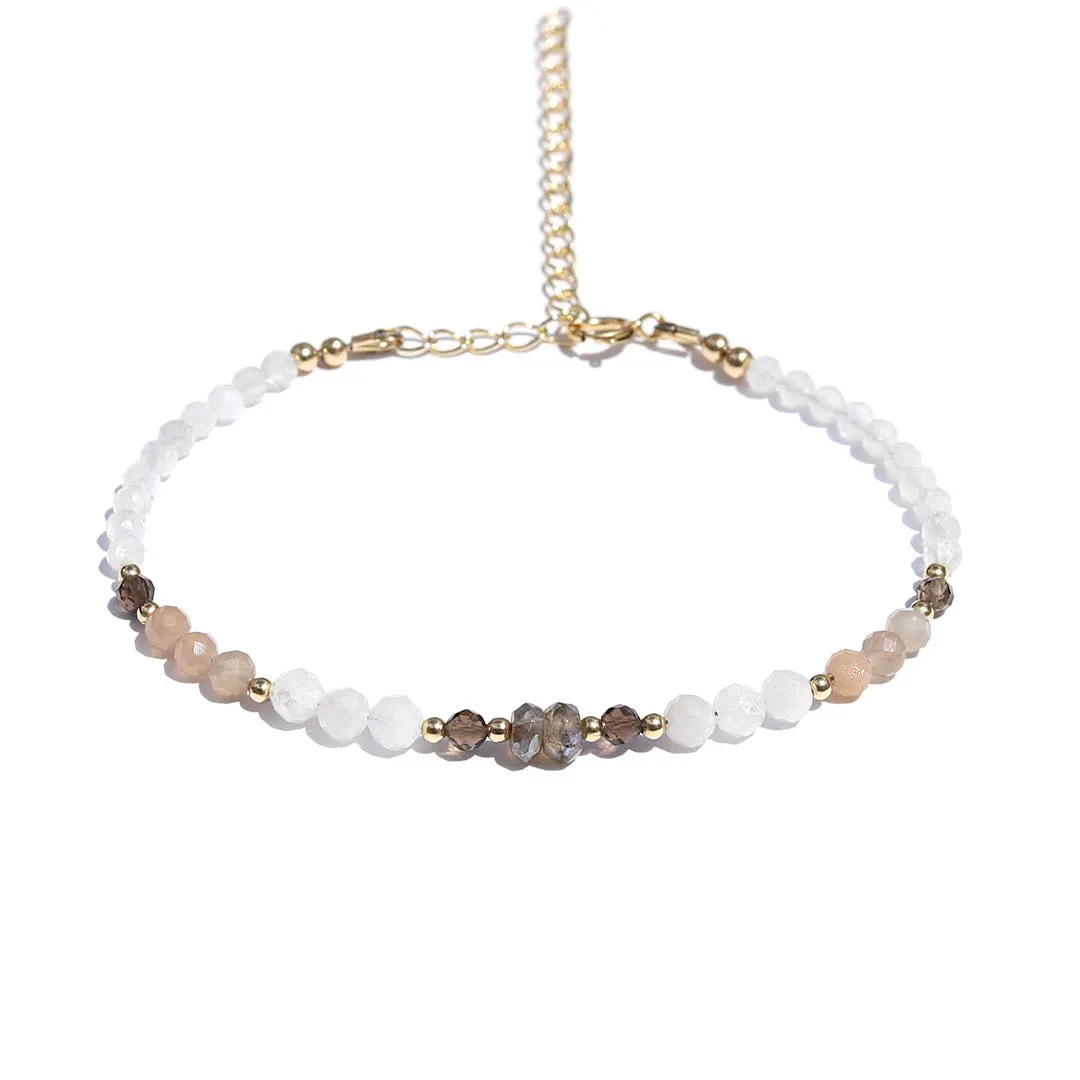 Moonstone and Sunstone Luxury Bracelet