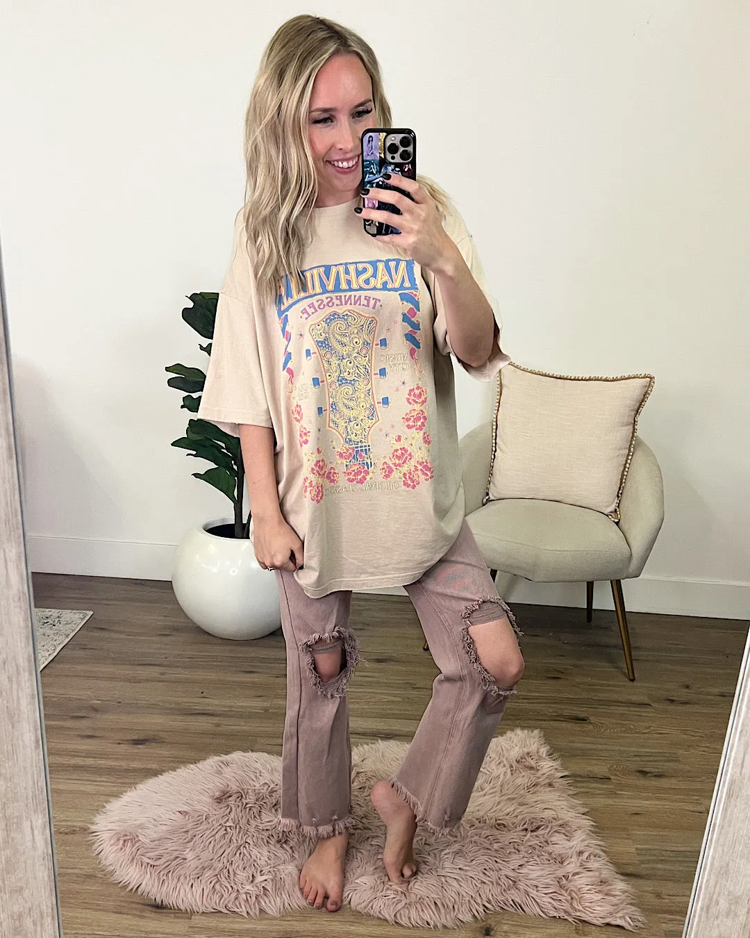 Nashville Original Classic Oversized Sand Tee