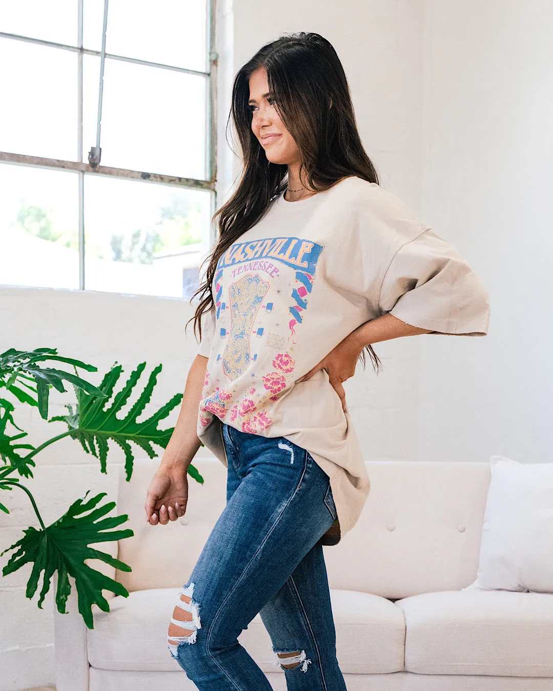 Nashville Original Classic Oversized Sand Tee